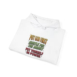 Inspirational Graphic Hoodie - "Put God First, Hustle for the Money, Put Yourself in Power"