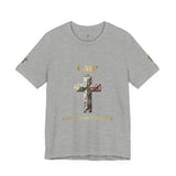 God Money Power Cross Tee — Christian Faith Graphic T‑Shirt