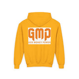 Youth Hoodie — GMP (God Money Power) Bold Orange Logo