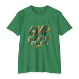 T-Shirt — GMP "God Money Power" Gold Script Graphic