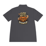 God Money Power- Pumpkin Halloween- Polo Shirt