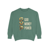 Sweatshirt — G.M.P. Gold Logo "God Money Power" Casual Graphic Sweatshirt