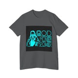 God Money Power T-Shirt — Retro Neon Graphic Tee (Front Illustration, Back Text)