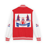 Letterman Jacket — Patriotic "God Money Power" Crest Varsity Jacket