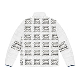 Men's Puffer Jacket — All-Over "GWP God" Logo Quilted Coat