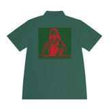 Polo Shirt — Red & Green Retro Skate Icon Chest/Back Print