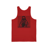 Religious Icon Masked Madonna Tank Top — Red Gothic Sacred Heart Graphic