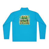 God Money Power Quarter-Zip Pullover — Bold Graphic Faith & Prosperity Pullover