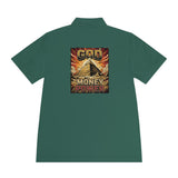 God Money Power Pyramid Polo Shirt — Vintage Pyramid Graphic Men’s Sport Polo