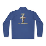 Quarter-Zip Pullover — GMP (God Money Power) Cross Graphic