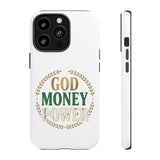 Phone Case — "God Money Power" Inspirational Religious Design