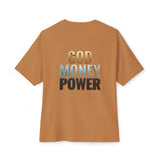 God Money Power Tee — Graphic Oversized Boxy Shirt