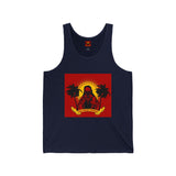 God Money Power Tank — Retro Jesus Palm Tree Graphic Sleeveless Top
