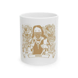 God Money Power Ceramic Mug — Edgy Religious Street Art Coffee Cup (11oz/15oz)