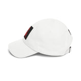 Dad Cap — Retro Red Neon Skull Embroidery