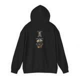 God Money Power- King Crown Hoodie — Vintage Lion & Regal Emblem Graphic