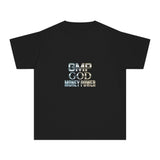 Youth Tee — 'GMP GOD MONEY POWER' Graphic Chest T‑Shirt