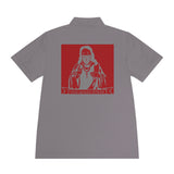 Polo Shirt — Religious Graphic 'God Money Power' Chest & Back Print