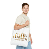 GMP "God Money Power" Gold Logo Tote Bag