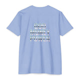 God Money Power Graphic T-Shirt — Blue Anime-Inspired Streetwear