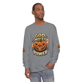 God Money Power- Halloween Pumpkin Long Sleeve Tee
