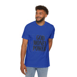 God Money Power T-Shirt — Bold Typography Faith & Hustle Tee