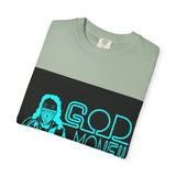God Money Power T-Shirt — Retro Neon Faith & Hustle Graphic Tee