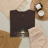 Graphic Tee — "God Money Power" Skull Design