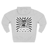 Hoodie “God Money Power” Graphic Pullover — Retro Boxing Design