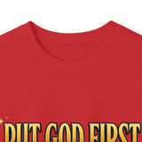 Long Sleeve Tee — "Put God First, Hustle for the Money, Put Yourself in Power" Inspirational Christian Tee