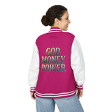 Letterman Jacket — GOD MONEY POWER Varsity Jacket