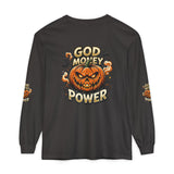 God Money Power- Halloween Pumpkin Long Sleeve Tee