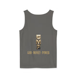GMP Tank Top — God • Money • Power Gold Block Graphic