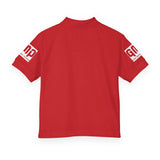 GMP Logo Youth Polo Shirt - Red Branding DryBlend® Kids Jersey Polo