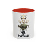 God Money Power Accent Coffee Mug — Inspirational Faith & Wealth Design (11/15 oz)