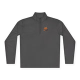 Halloween Pumpkin “God Money Power” Quarter-Zip Pullover — Jack-O'-Lantern Graphic