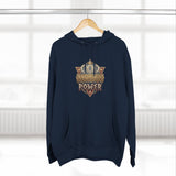 Hoodie — 'God Money Power' Vintage Emblem Fleece Hoodie
