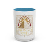 God Money Power Pyramid Accent Coffee Mug — Inspirational Wealth & Faith Ceramic Mug