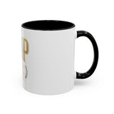 GMP Gold Accent Coffee Mug – "God Money Power" Inspirational Ceramic Cup