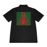Polo Shirt — Red & Green Retro Skate Icon Chest/Back Print