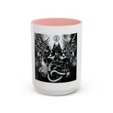 Angel Of Death- Gothic Grim Reaper & Serpent Accent Coffee Mug — Dark Fantasy Skull Art
