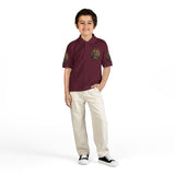 Youth Polo Shirt - Tiger Graphic "God • Money • Power"