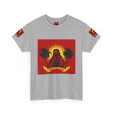 Surf Saint T‑Shirt — Vintage Palm Beach Vibes ("Our Savior Protects" Banner)
