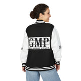 GMP Logo Letterman Jacket – Vintage Black & White Varsity Coat