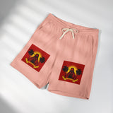 Fleece Sweat Shorts — Tropical Sunset Graphic