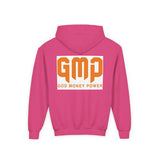 Youth Hoodie — GMP (God Money Power) Bold Orange Logo