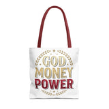 God Money Power- Tote Bag – Inspirational Faith & Prosperity Canvas Tote