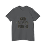 God Money Power T-Shirt — Bold Typography Faith & Hustle Tee