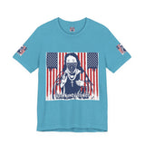 God Money Power Tee — Patriotic Bandana Saint Graphic T-Shirt