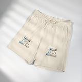 Fleece Sweat Shorts — 'GMP GOD' Marble Text Casual Lounge Shorts